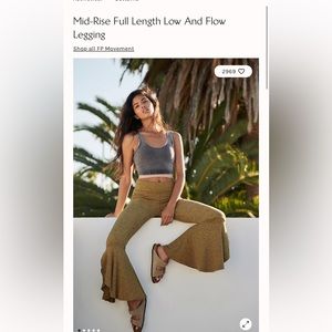 Free People Mid-Rise Full Length Low And Flow Legging